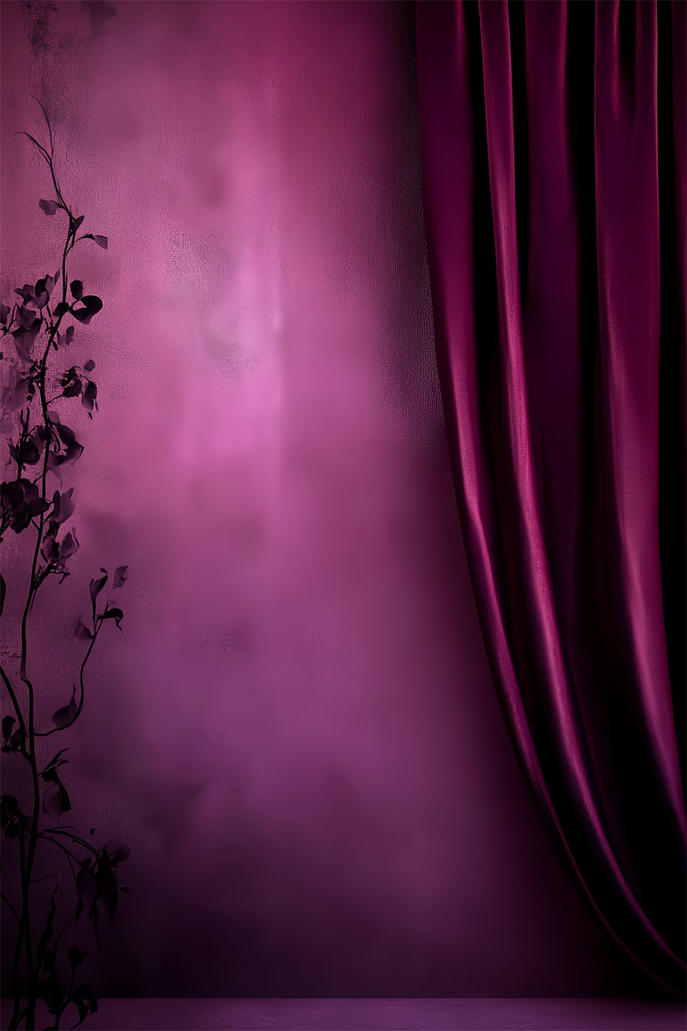 Vintage Photo Backdrops Moody Violet Curtain Backdrop UK LXX57-201