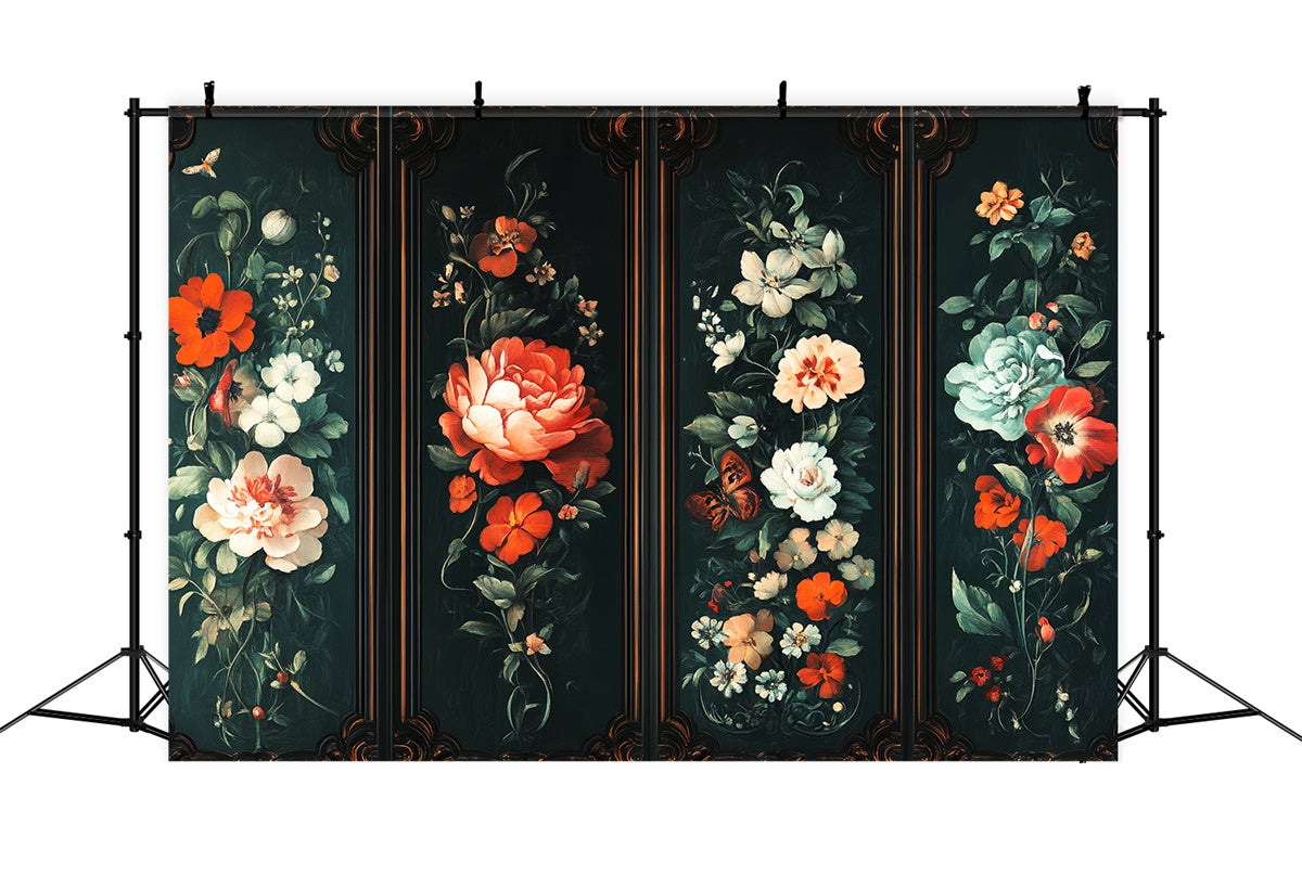 Victorian Backdrops Antique Flower Vintage Photo Backdrop UK LXX57-212