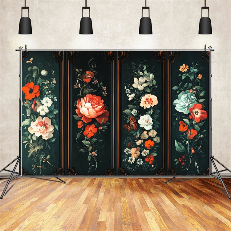 Victorian Backdrops Antique Flower Vintage Photo Backdrop UK LXX57-212