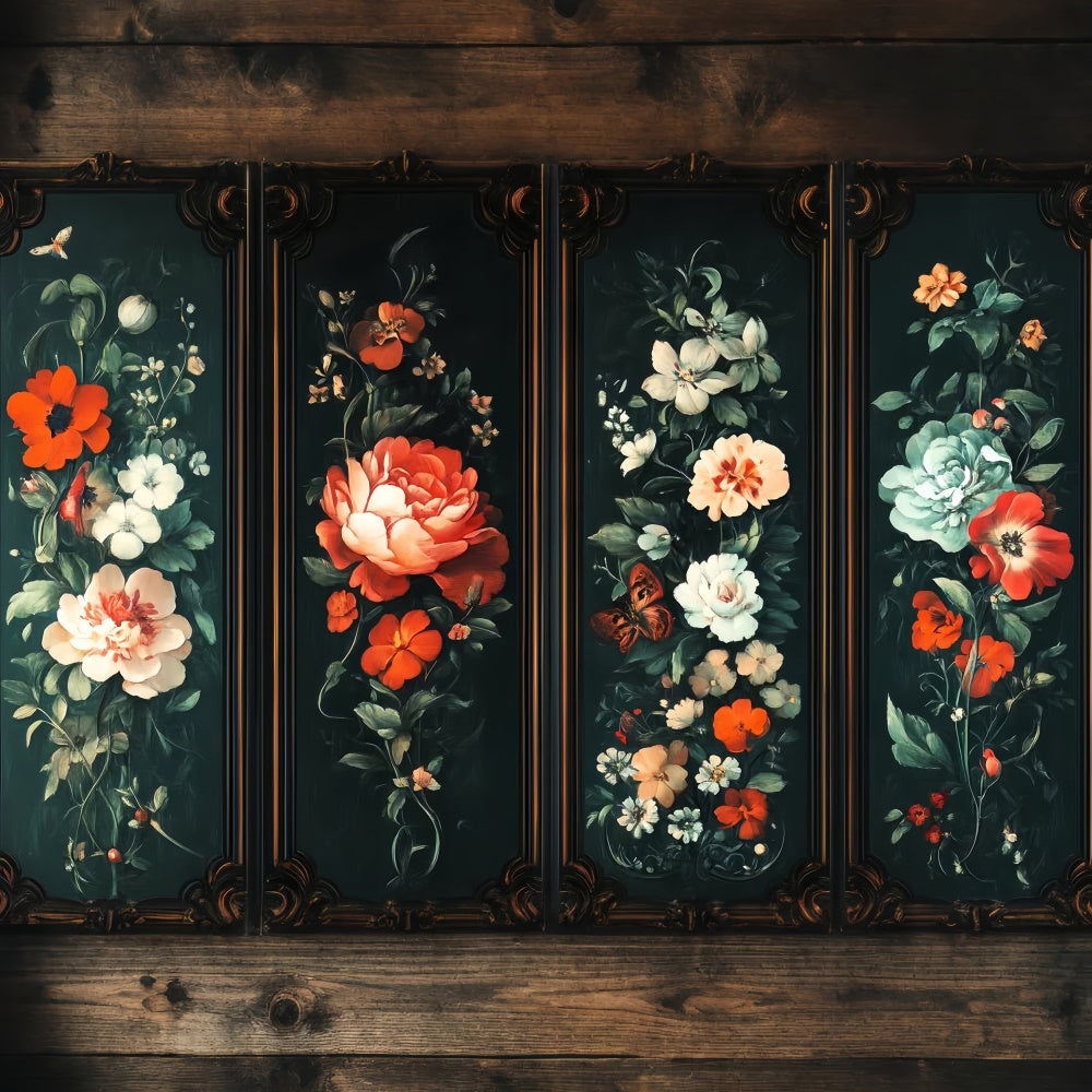 Victorian Backdrops Antique Flower Vintage Photo Backdrop UK LXX57-212