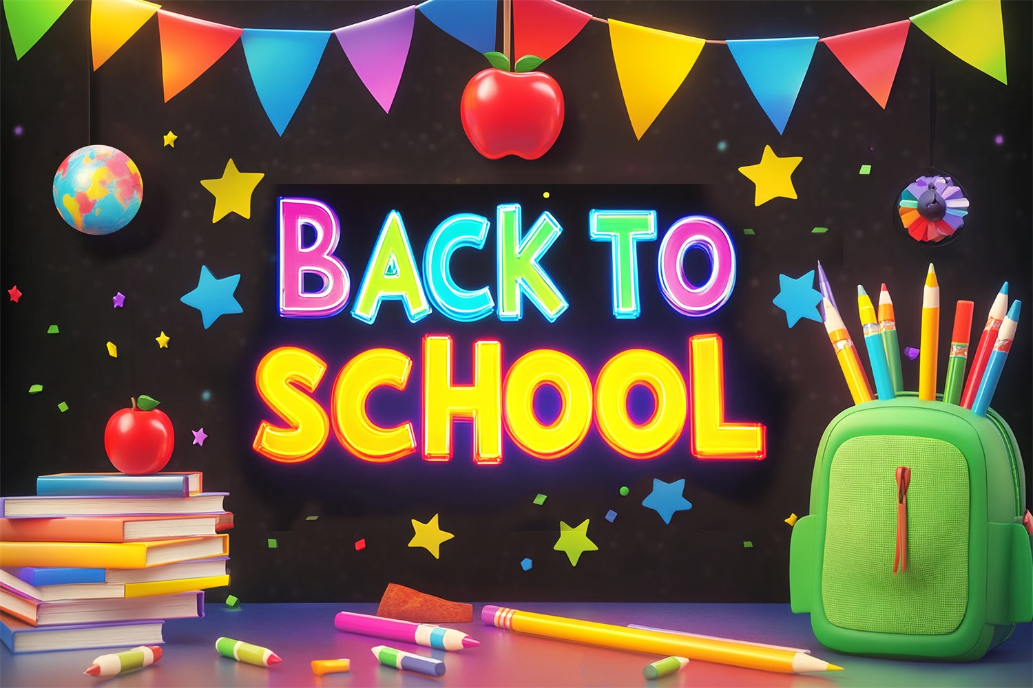 School Photo Backdrops Color Pop School Fun Backdrop UK LXX57-22