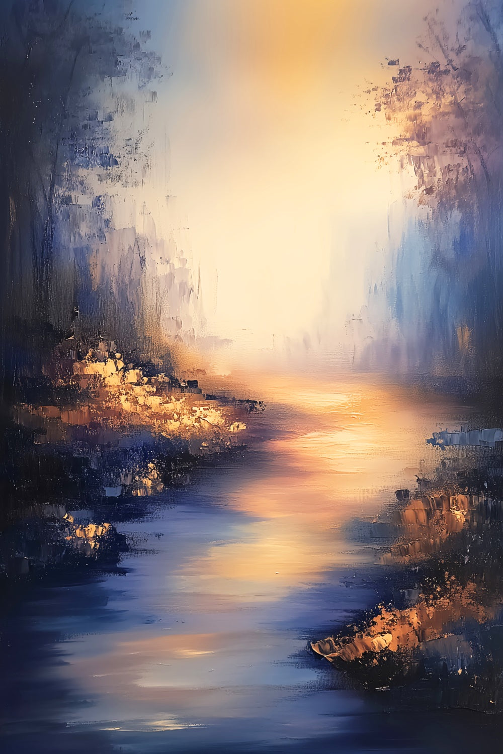 Backdrop Vintage Abstract Glow River Scene Backdrop UK LXX57-230