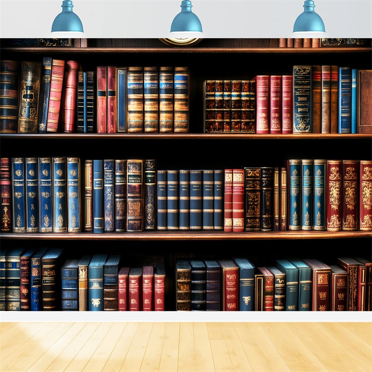 School Picture Backdrop Vintage Leather Book Backdrop UK LXX57-27