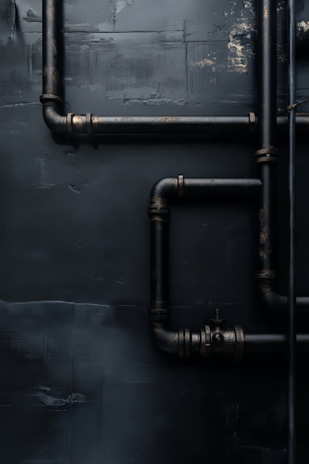 Black Photo Backdrop Black Pipe Detail Dark Backdrop UK LXX57-279