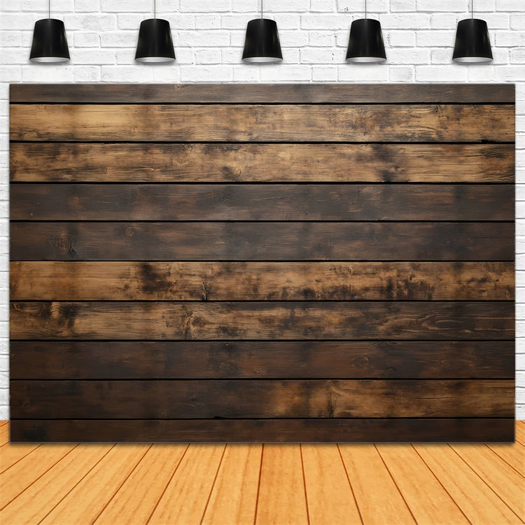 Dark Wood Backdrop Smoky Walnut Plank Backdrop UK LXX57-303