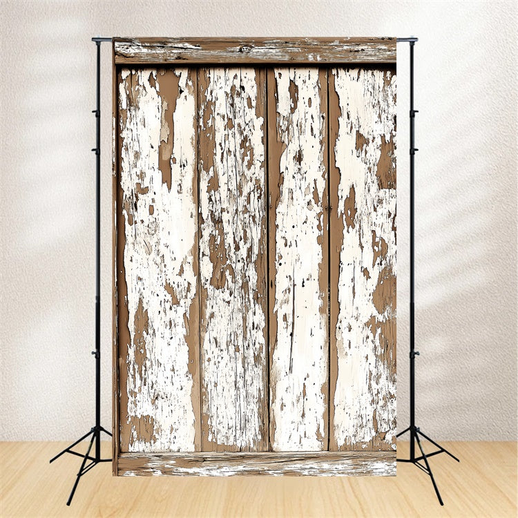 Rustic Wood Backdrop Shabby Peeling Paint Backdrop UK LXX57-308