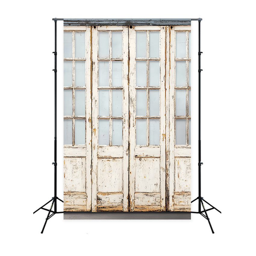 Wood Backdrop Weathered Vintage Door Backdrop UK LXX57-318