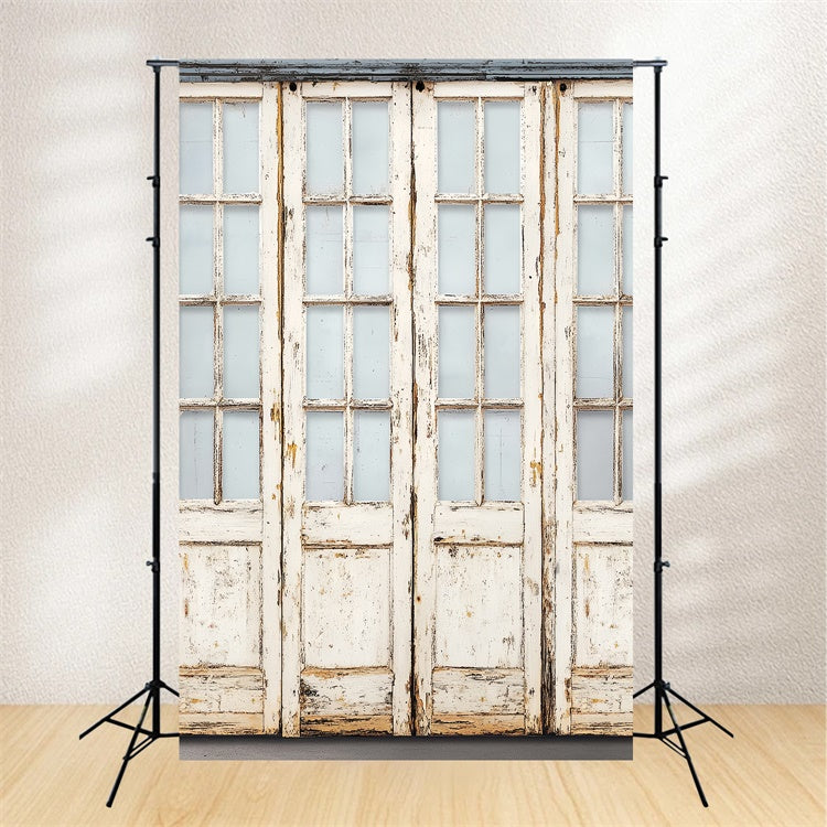 Wood Backdrop Weathered Vintage Door Backdrop UK LXX57-318