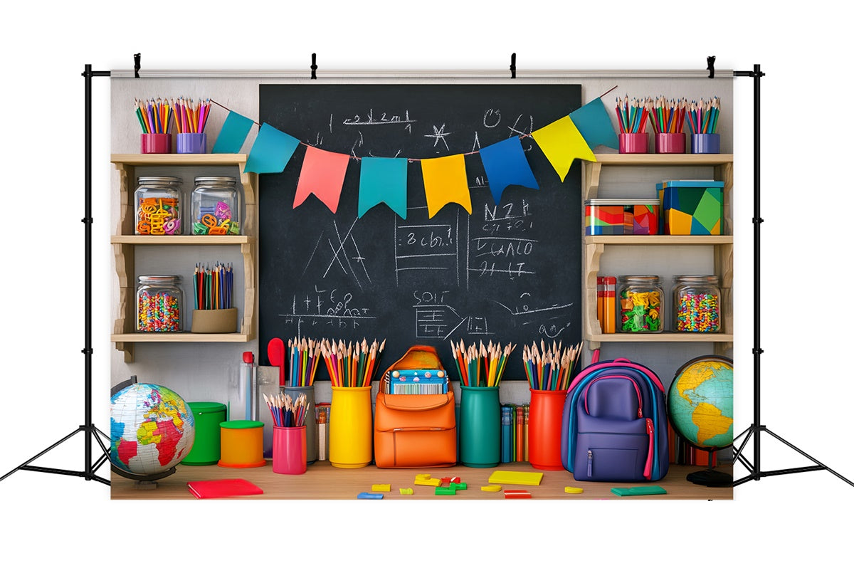 Back To School Backdrops Creative Desk Blackboard Backdrop UK LXX57-36