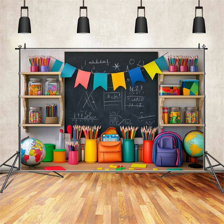 Back To School Backdrops Creative Desk Blackboard Backdrop UK LXX57-36