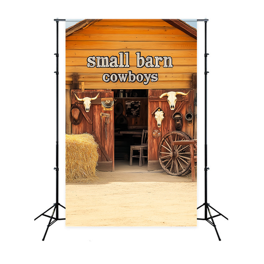 Barn Backdrop Wild West Cowboy Entrance Backdrop UK LXX57-386
