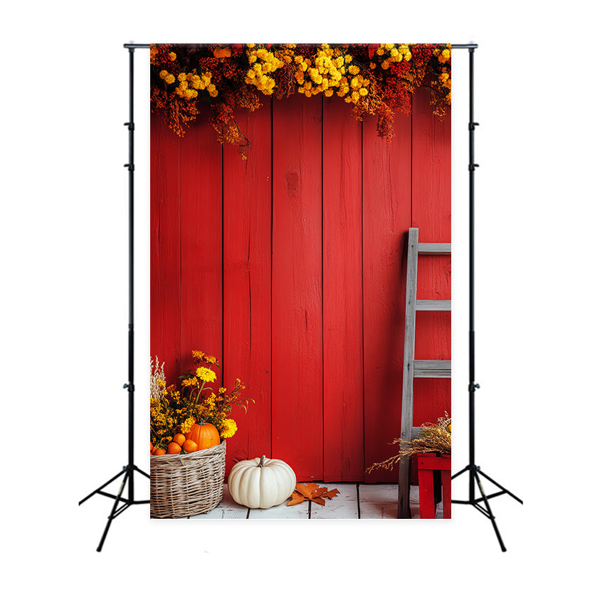Red Barn Backdrop Rustic Charm Harvest Backdrop UK LXX57-389