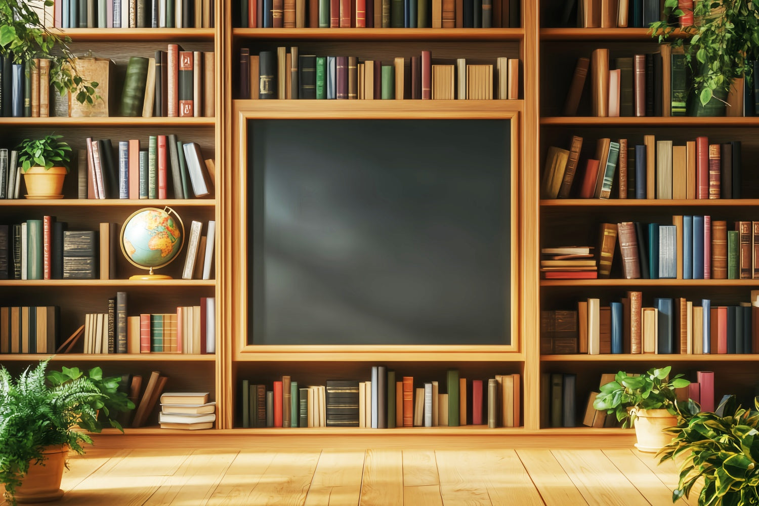 School Picture Backdrop Classic Book Nook Backdrop UK LXX57-41