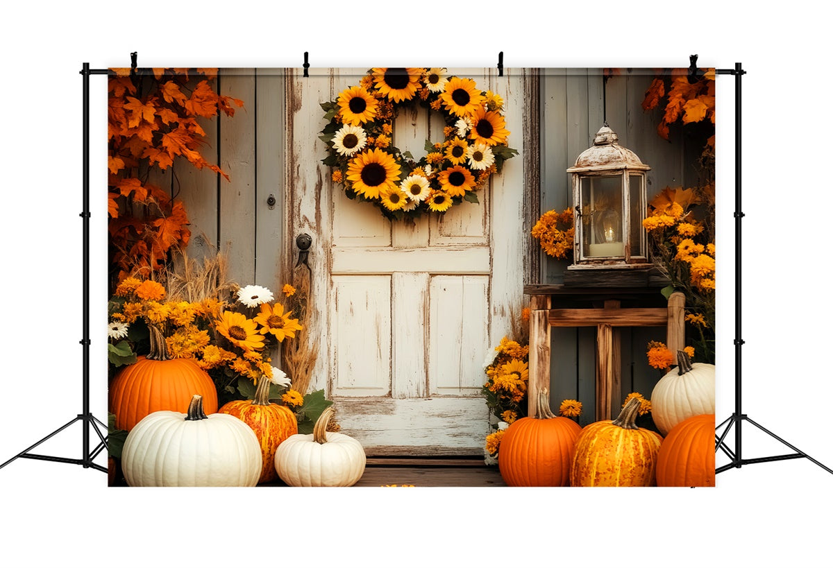 Barn Photo Backdrop Sunflower Harvest Farm Backdrop UK LXX57-414