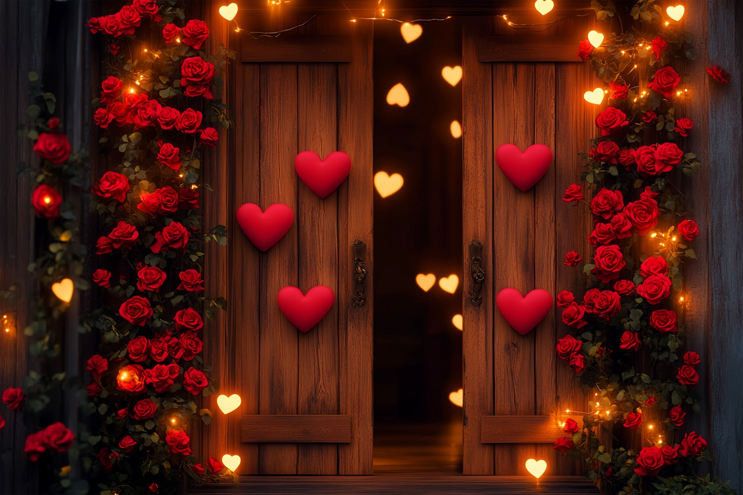 Barn Backdrops Romantic Rose Valentines Day Backdrop UK LXX57-415