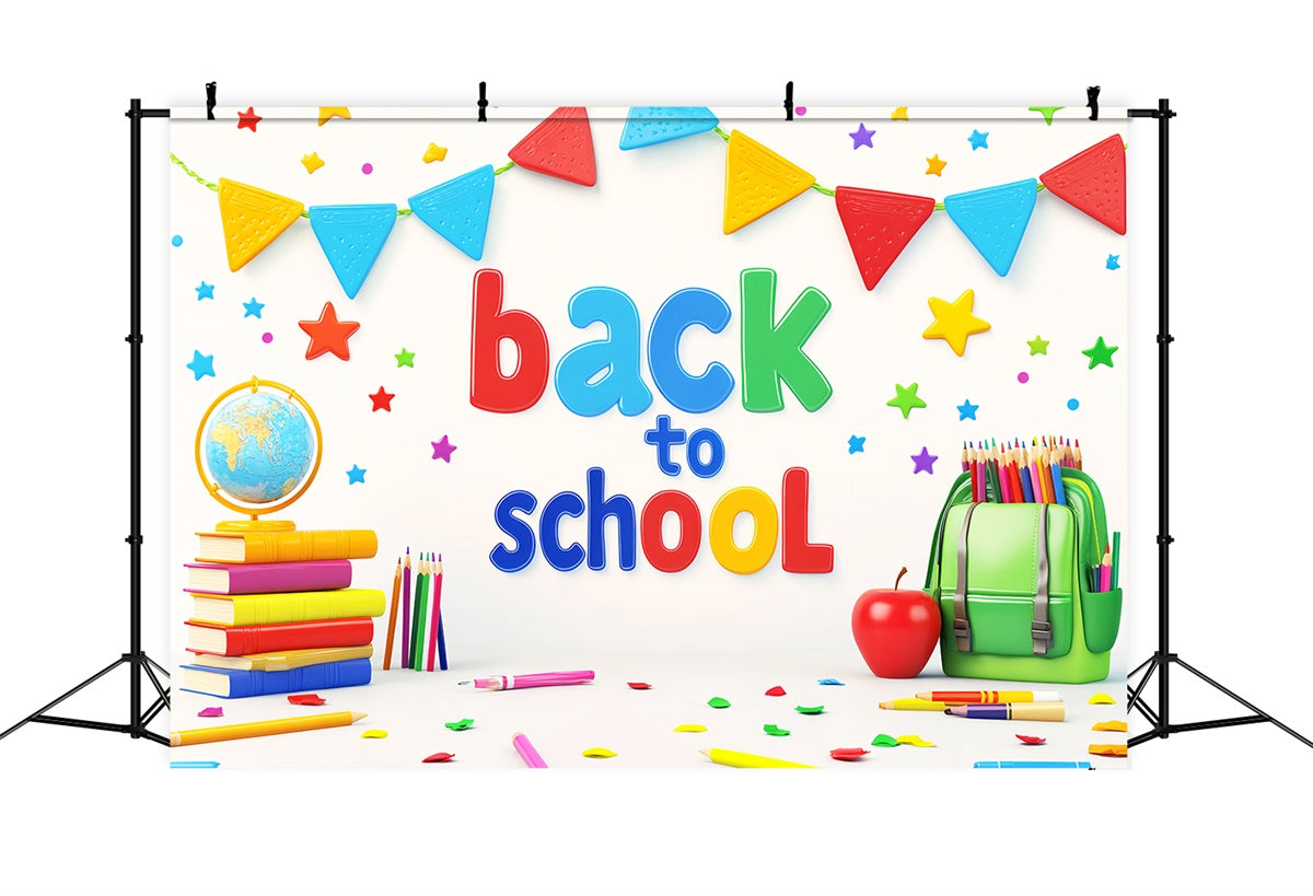 School Photo Backdrops Rainbow Letters Fun Backdrop UK LXX57-46