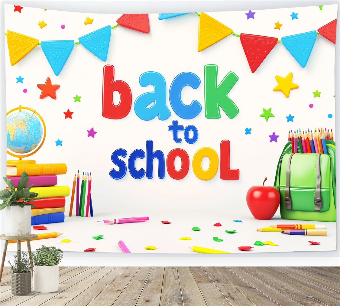 School Photo Backdrops Rainbow Letters Fun Backdrop UK LXX57-46