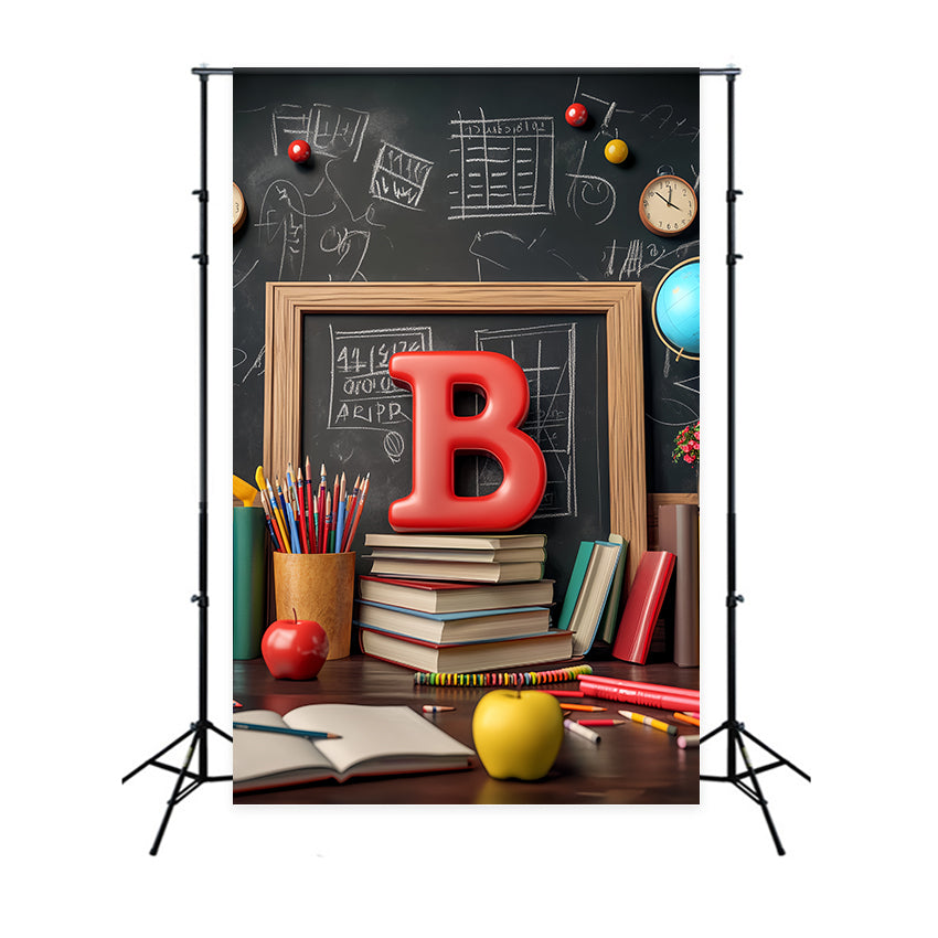 Back To School Backdrop Classic School Desk Backdrop UK LXX57-48