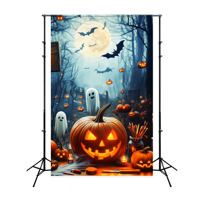 Halloween Moon Backdrop Moonlight Mischief Forest Backdrop UK LXX57-61