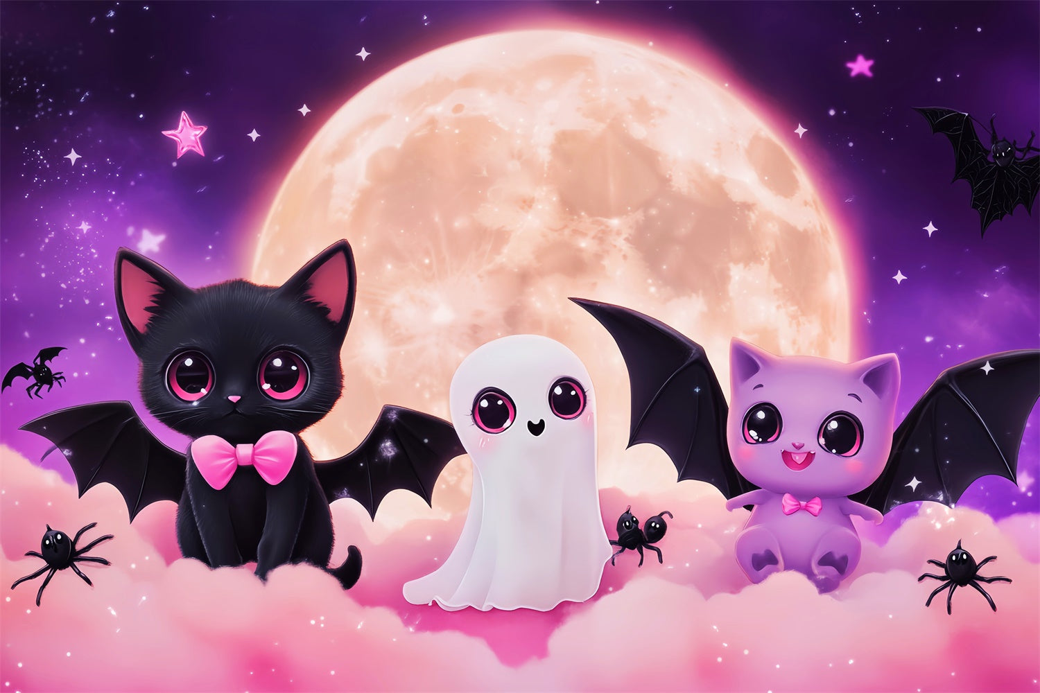 Cute Halloween Backdrop Magical Midnight Cuties Backdrop UK LXX57-66