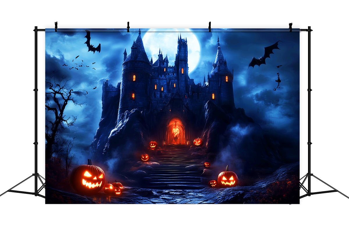 Scary Halloween Backdrop Phantom Castle Entrance Backdrop UK LXX57-75