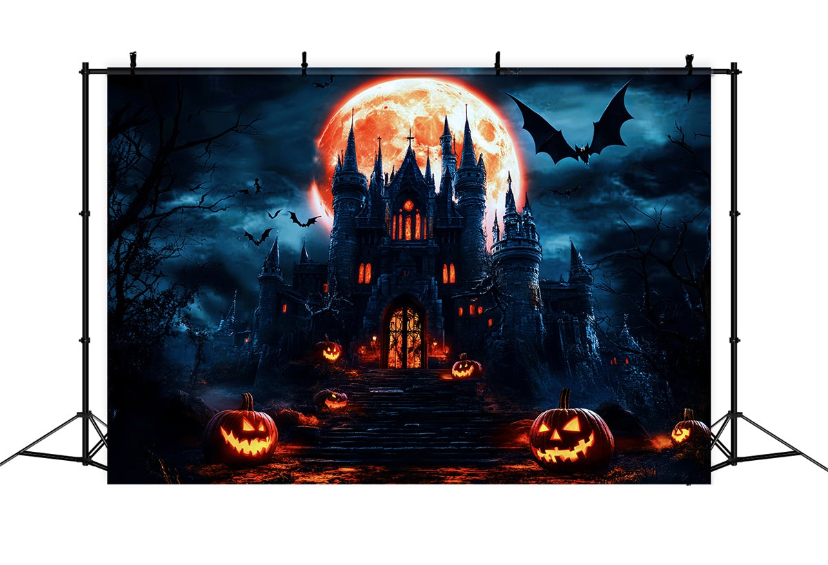 Halloween Moon Backdrop Haunted Curse Citadel Backdrop UK LXX57-80