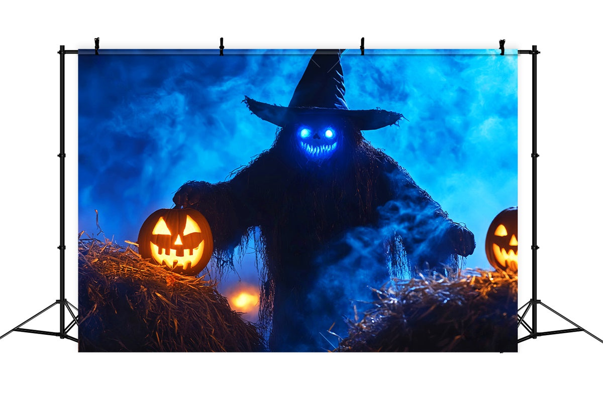 Spooky Halloween Backdrop Sinister Straw Witch Backdrop UK LXX57-89