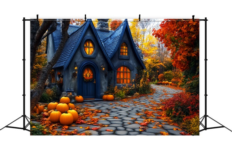 Halloween Photography Backdrop Autumn Path Magic Backdrop UK LXX57-92