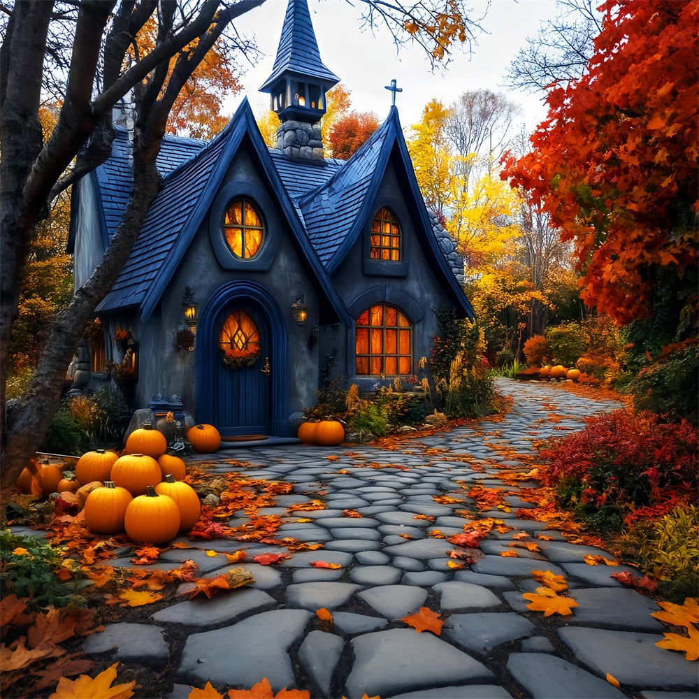 Halloween Photography Backdrop Autumn Path Magic Backdrop UK LXX57-92