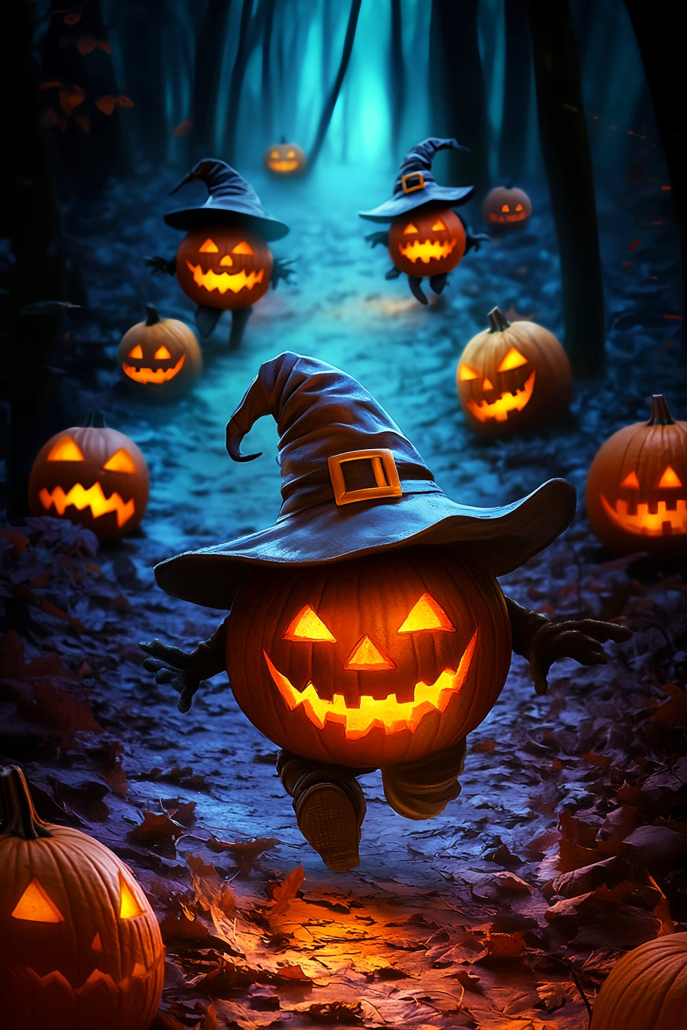 Halloween Picture Backdrop Pumpkin Mischief Parade Backdrop UK LXX57-97