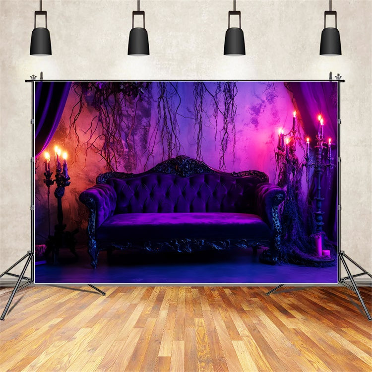 Spooky Halloween Backdrop Haunted Parlor Glam Backdrop UK LXX57-98