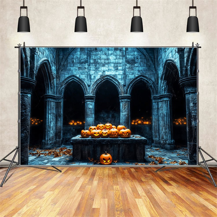 Halloween Photo Backdrop Haunted Stone Vault Backdrop UK LXX58-11