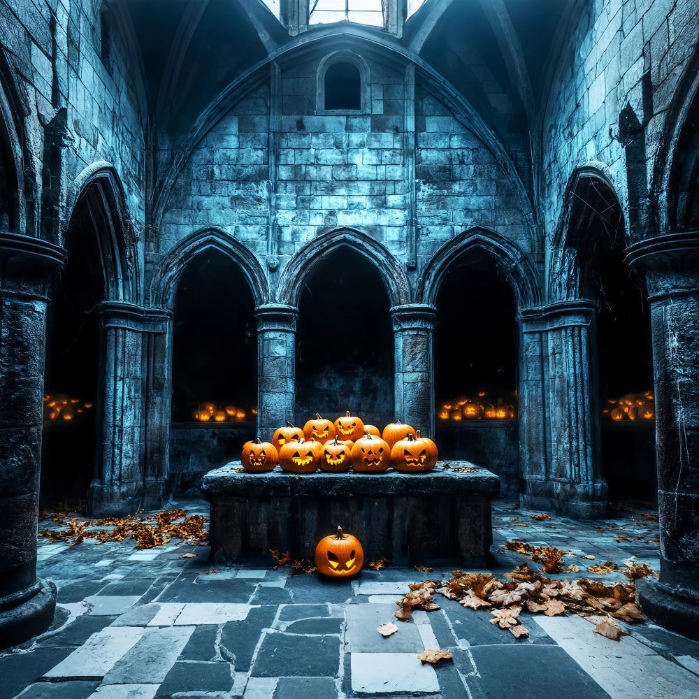 Halloween Photo Backdrop Haunted Stone Vault Backdrop UK LXX58-11