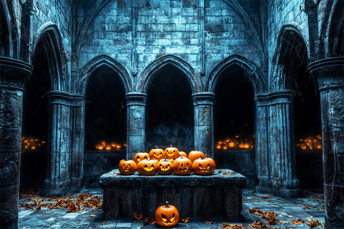 Halloween Photo Backdrop Haunted Stone Vault Backdrop UK LXX58-11