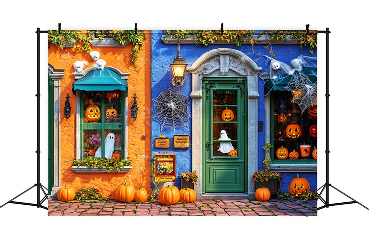 Halloween Wall Backdrop Pumpkin Ghost Shop Backdrop UK LXX58-13