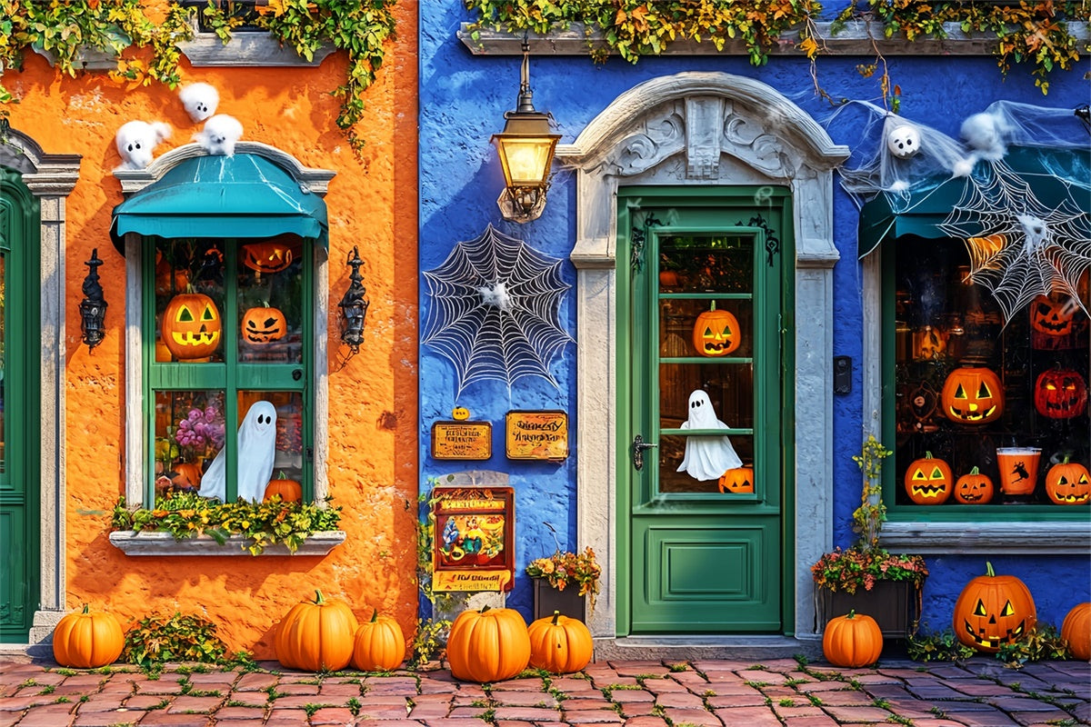 Halloween Wall Backdrop Pumpkin Ghost Shop Backdrop UK LXX58-13