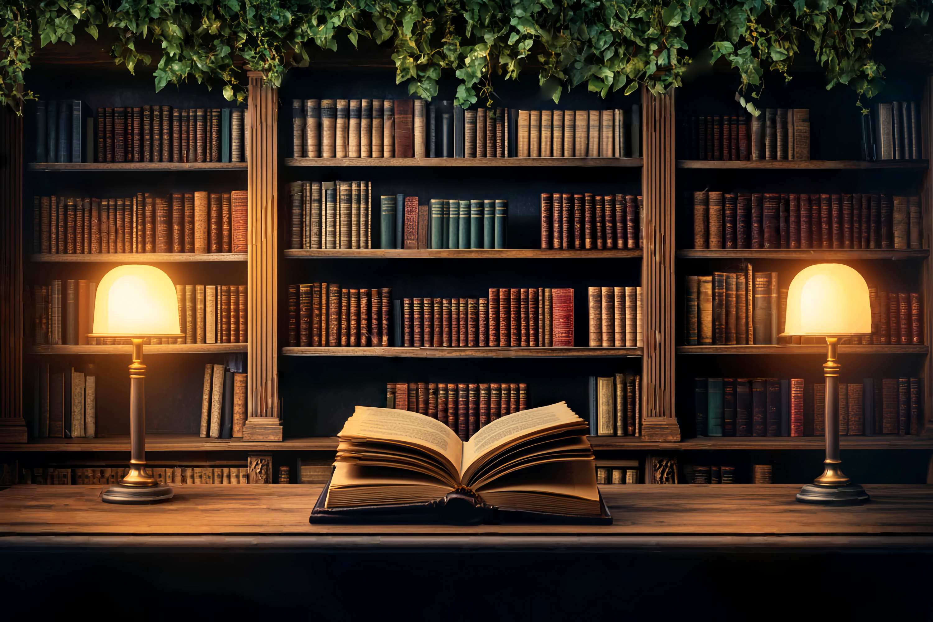 Back To School Backdrops Vintage Library Reading Corner Bookshelf Backdrop UK LXX58-153