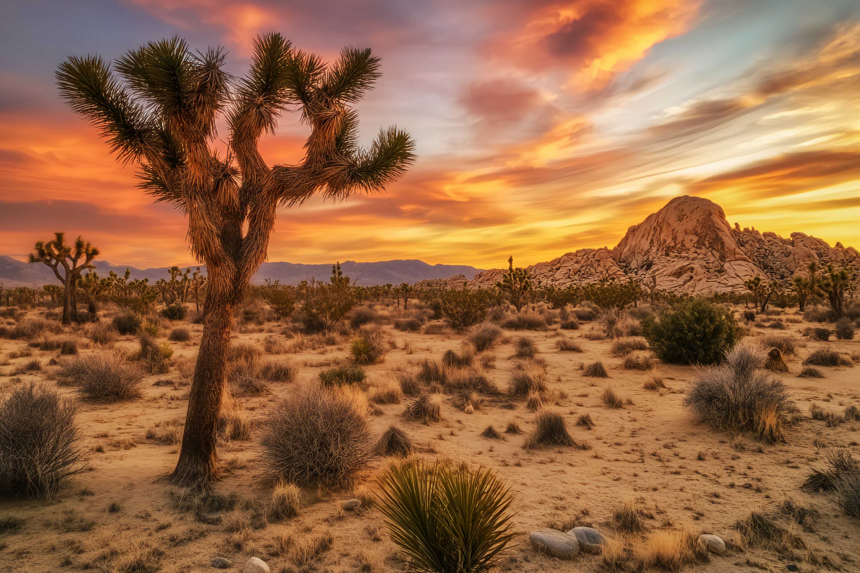 Autumn Fall Backdrop Desert Sunset Joshua Tree Glow Sunset Backdrop UK LXX58-183