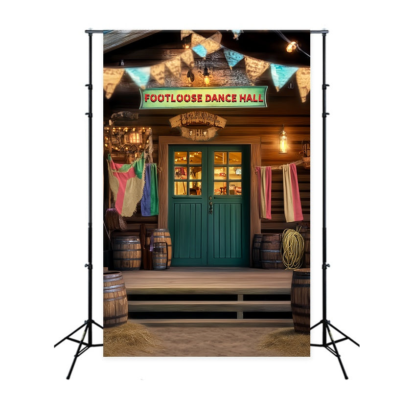 Fall Backdrops for Photography Western Dance Hall Entrance Western Backdrop UK LXX58-189