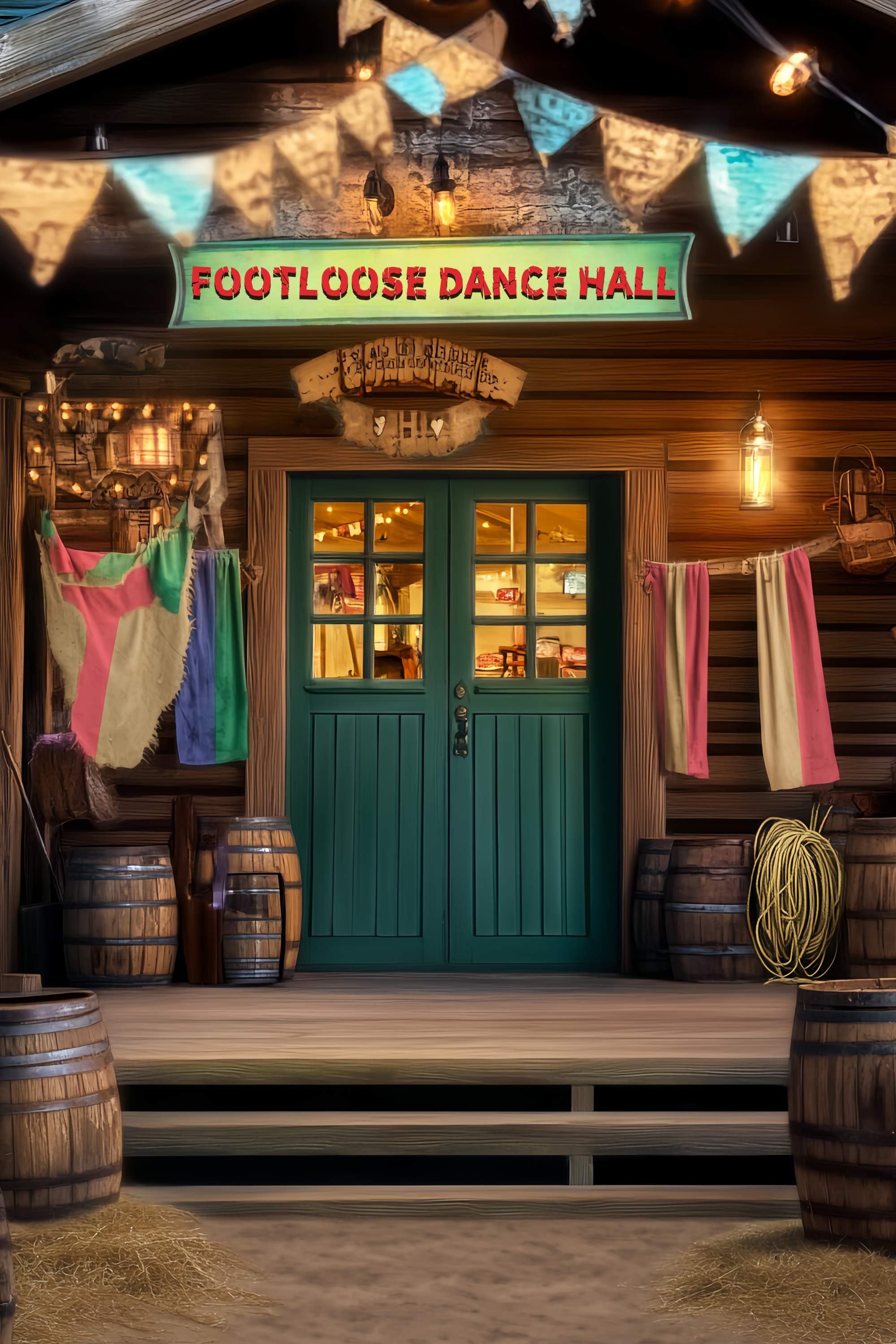 Fall Backdrops for Photography Western Dance Hall Entrance Western Backdrop UK LXX58-189