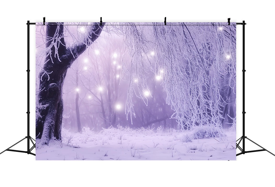 Winter Wonderland Backdrop Enchanted Forest Icy Lights Winter Backdrops UK LXX58-226