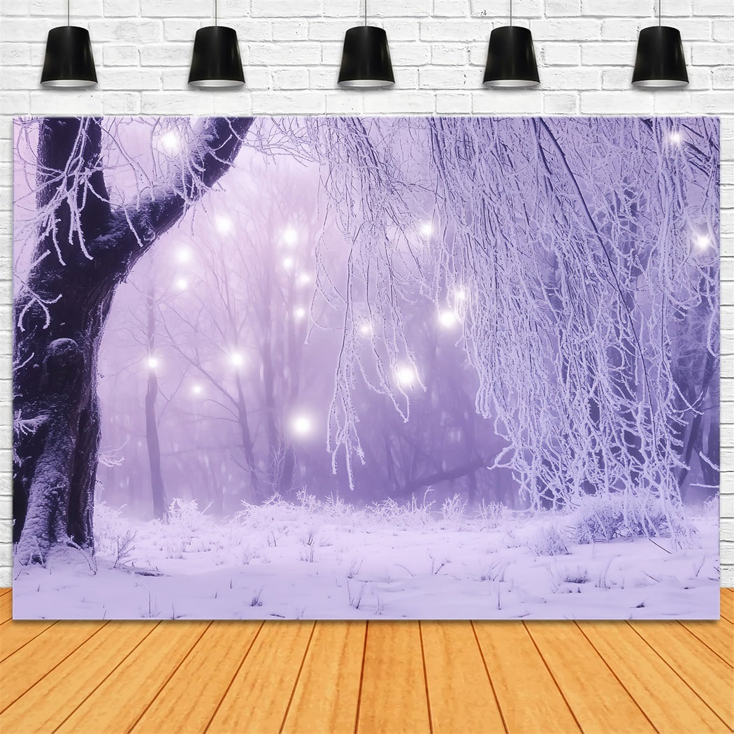 Winter Wonderland Backdrop Enchanted Forest Icy Lights Winter Backdrops UK LXX58-226