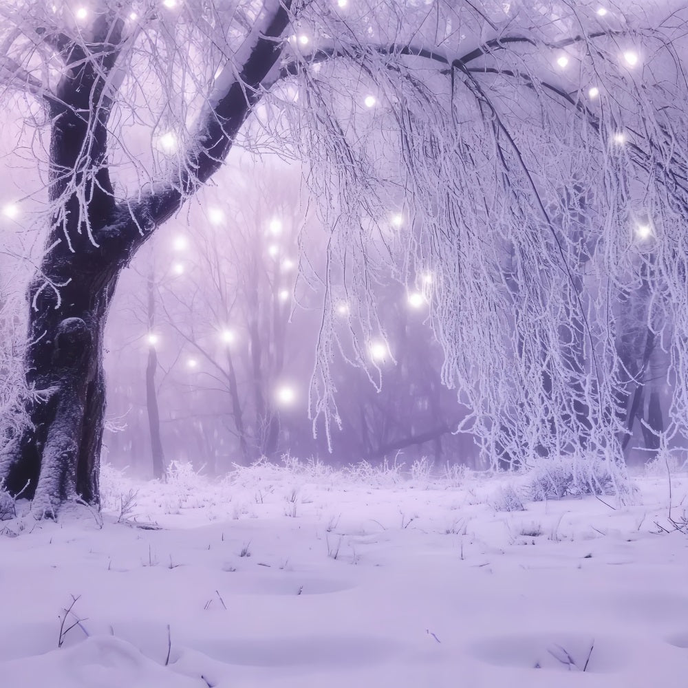 Winter Wonderland Backdrop Enchanted Forest Icy Lights Winter Backdrops UK LXX58-226