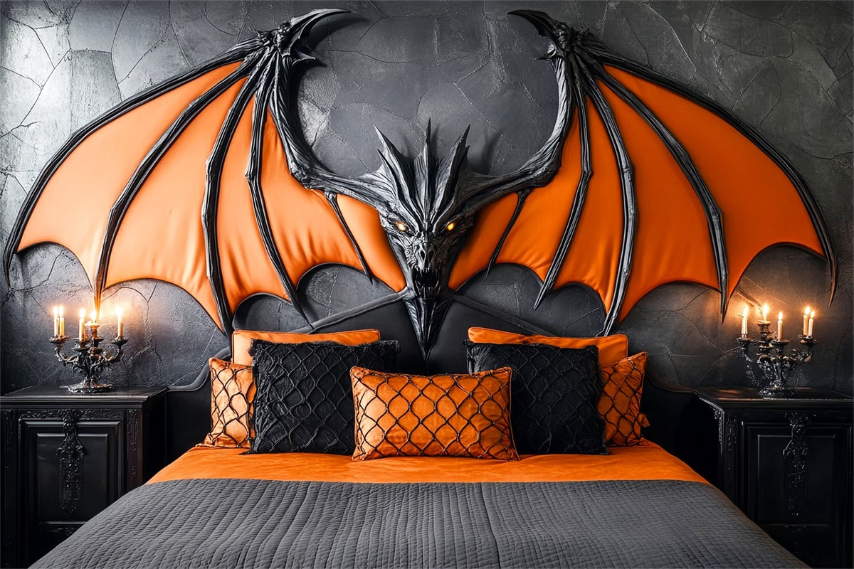 Halloween Backdrop Gothic Dragon Wing Bedroom Backdrop UK LXX58-22