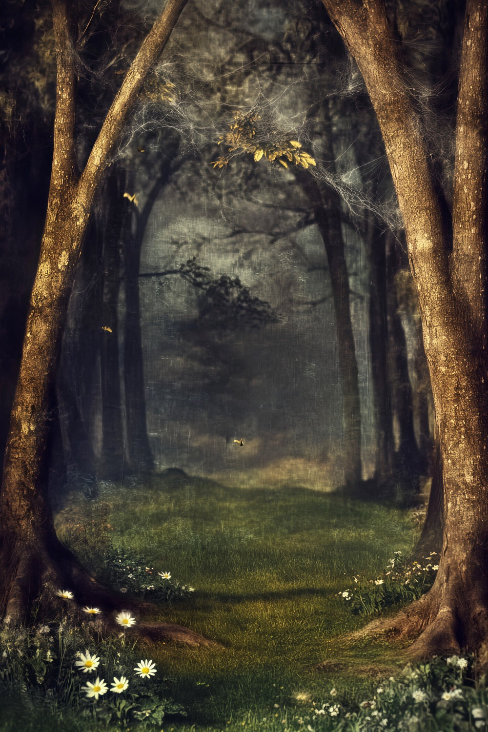 Spooky Forest Mystic Web Enchanted Forest Dark Forest Backdrop UK LXX58-270
