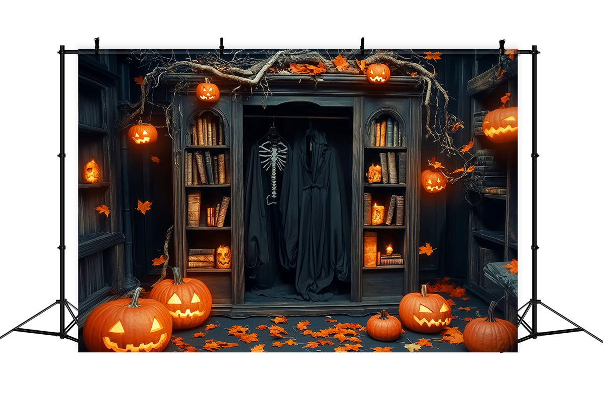 Garage Door Halloween Backdrop Spooky Robe Closet Backdrop UK LXX58-31