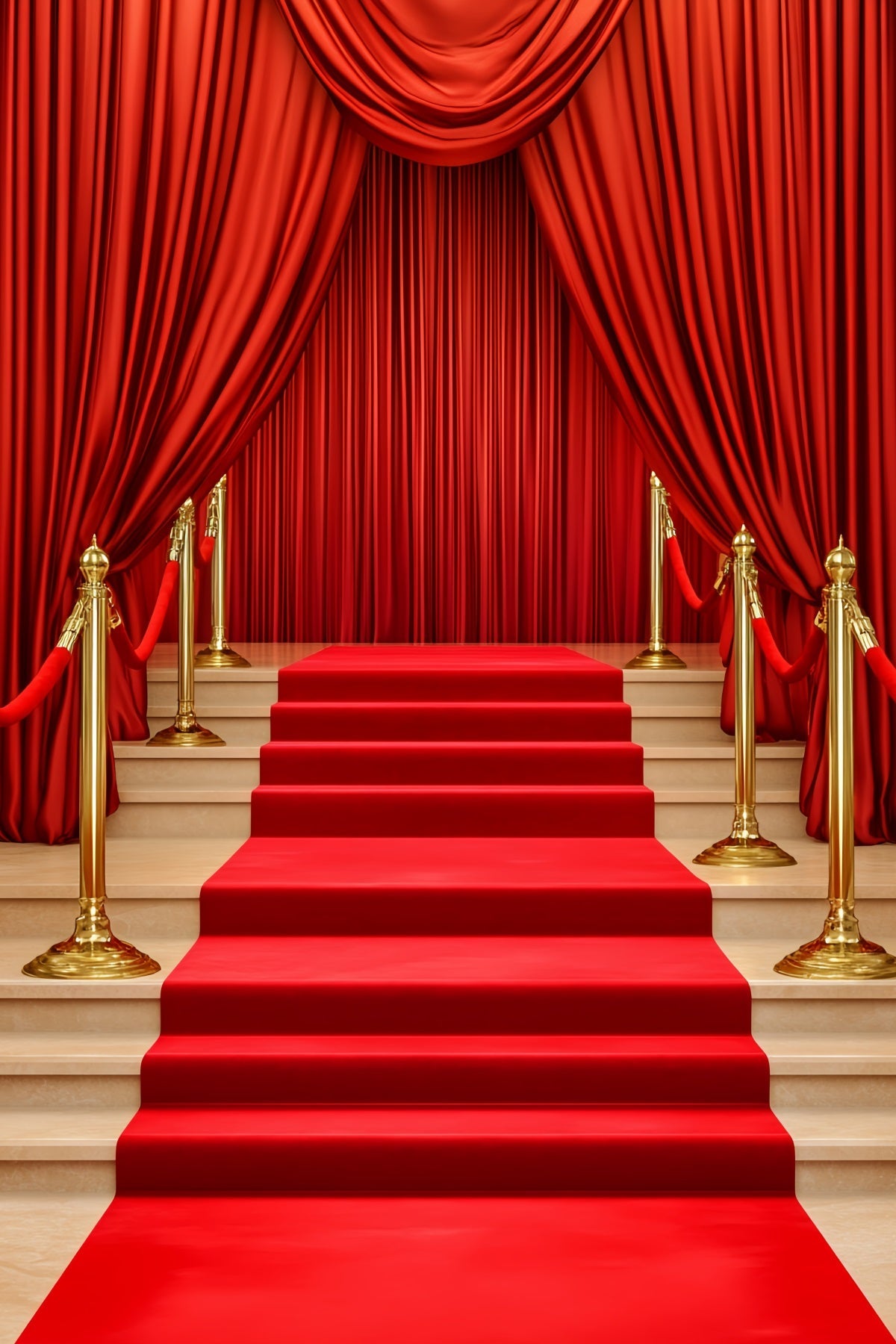 Red Carpet Backdrop Draped Curtain Elegant Entrance Broadway Stage Backdrops UK LXX58-333