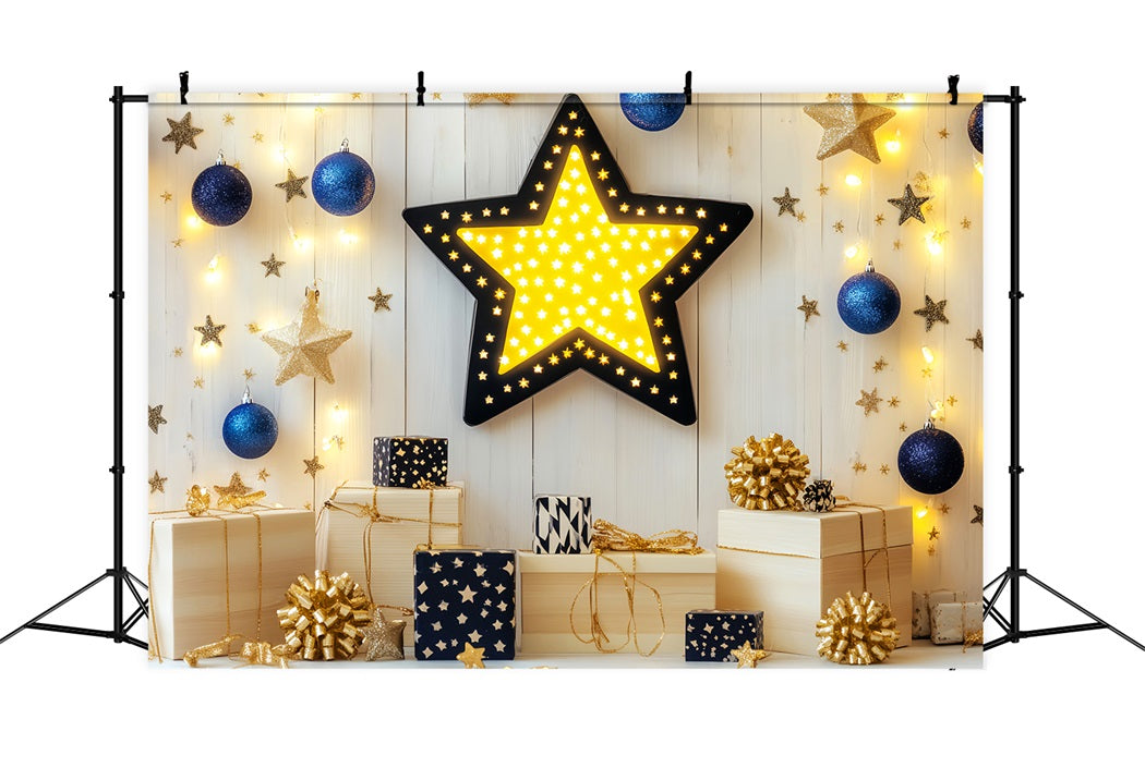 Newborn Backdrop Golden Star Gift Boxes Newborn Photography Backdrop UK LXX58-354
