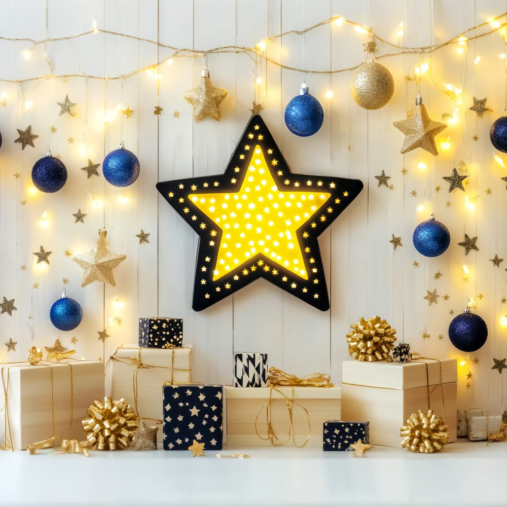 Newborn Backdrop Golden Star Gift Boxes Newborn Photography Backdrop UK LXX58-354