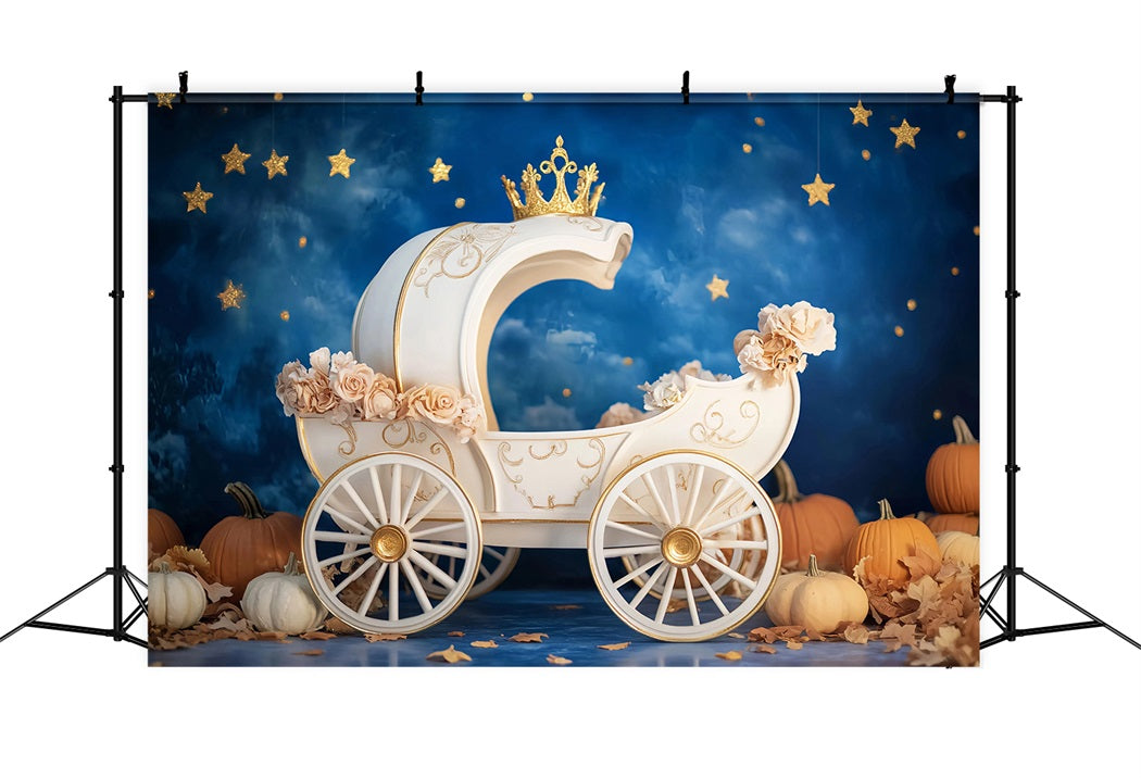 Newborn Backdrop Royal Pumpkin Carriage Night Children Backdrops UK LXX58-361